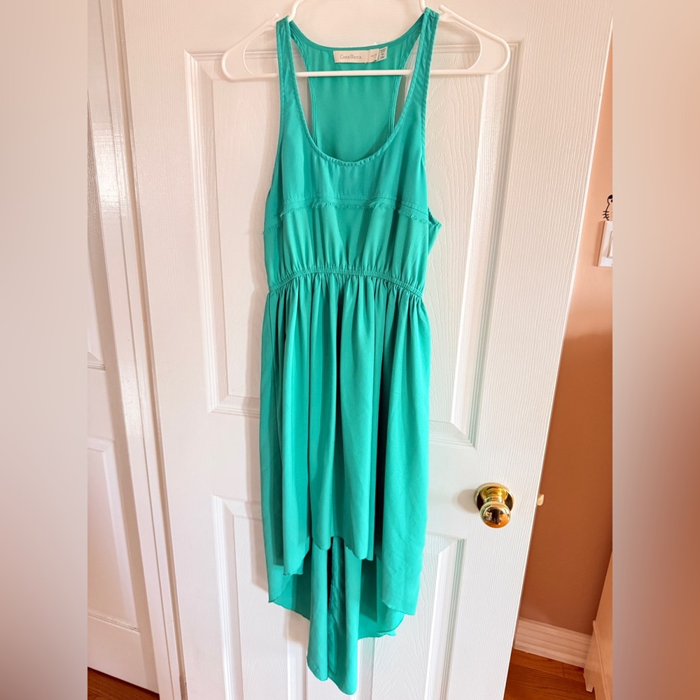 Costa Blanca High-Low Turquoise Summer Dress – Size XS